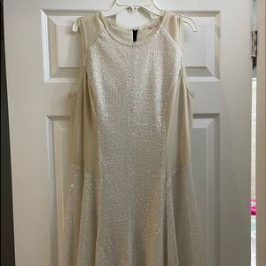 White sparkly dress